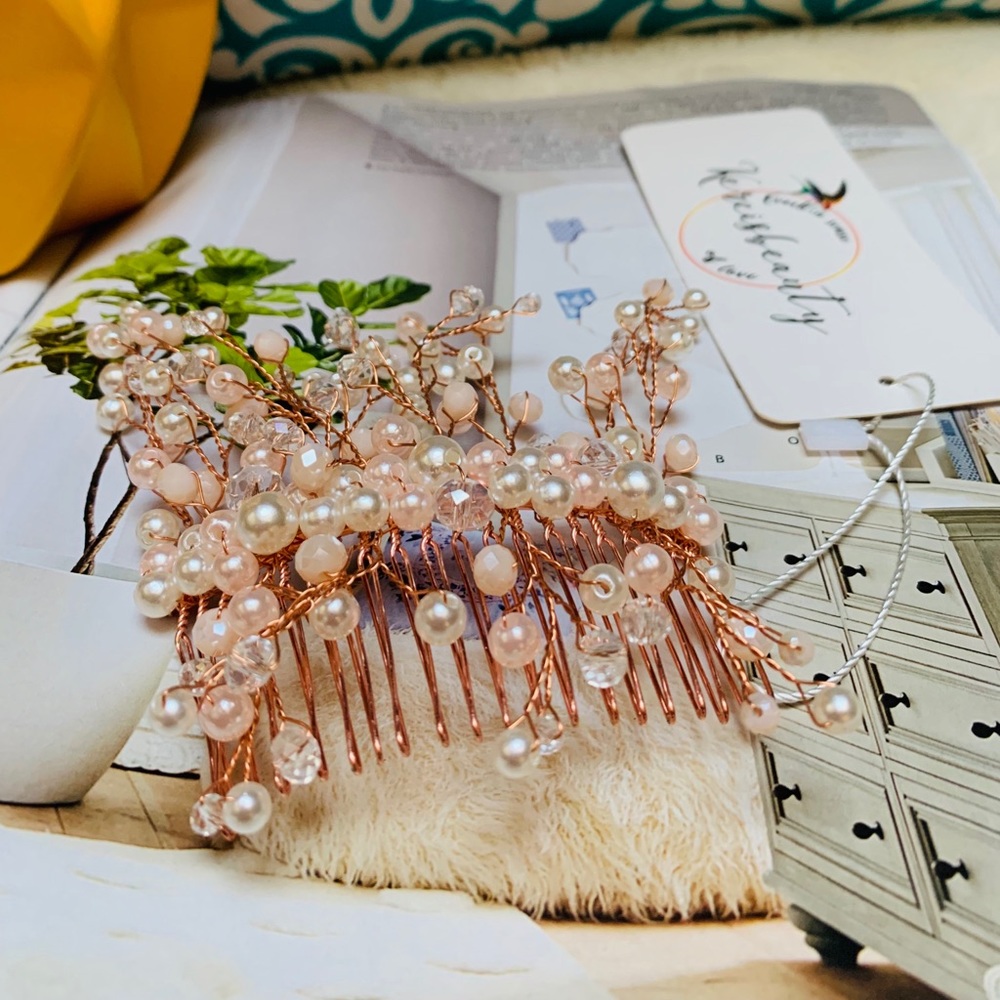 Wedding Faux Pearl Hair Accessory Bridal Comb